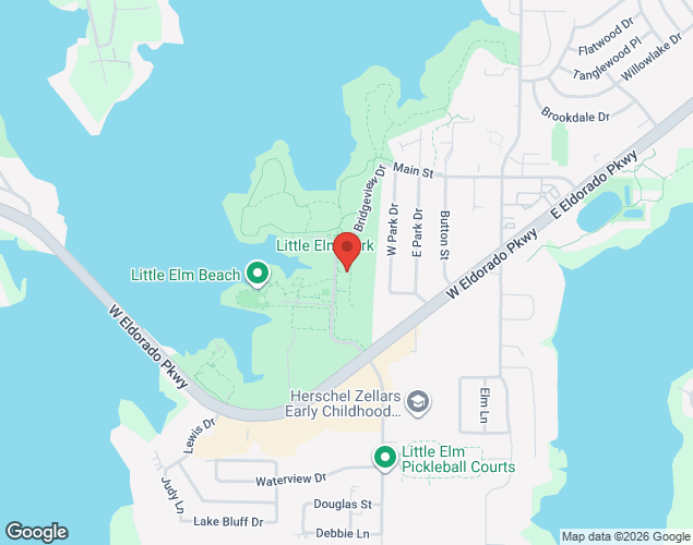 Map showing location at 701 West Eldorado Parkway, Little Elm, TX