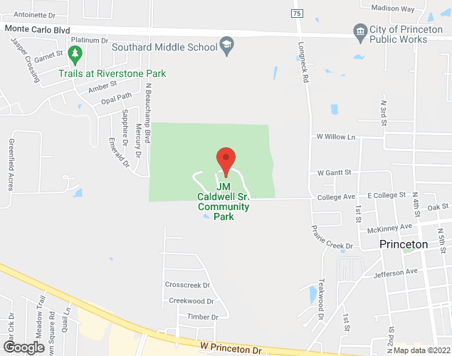 Map showing location at 500 W College St, 75407, 
