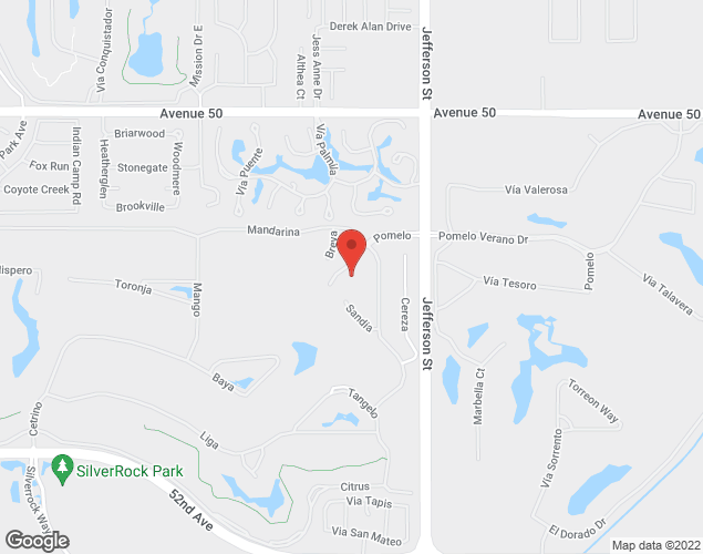 Map showing location at 50503 Mandarina, La Quinta, CA