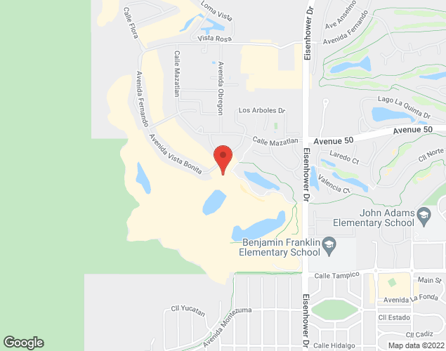 Map showing location at 50-200 Avenida Vista Bonita, La Quinta, CA