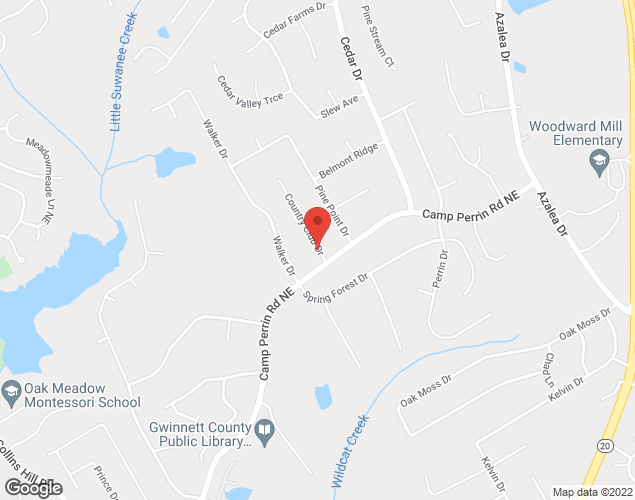 Map showing location at , Roswell, GA