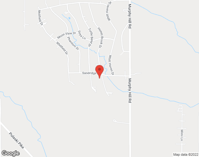 Map showing location at 140 Honey Brook Dr, Toney, AL