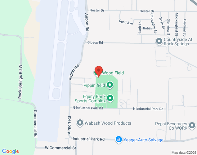 Map showing location at 348 North Industrial Park Road, Harrison, AR