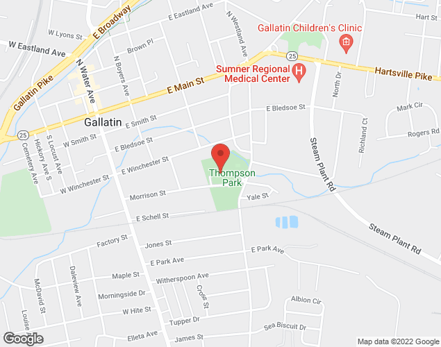 Map showing location at 278 Morrison Street, Gallatin, TN