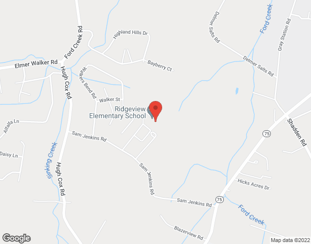 Map showing location at 252 Sam Jenkins Rd, Johnson City, TN