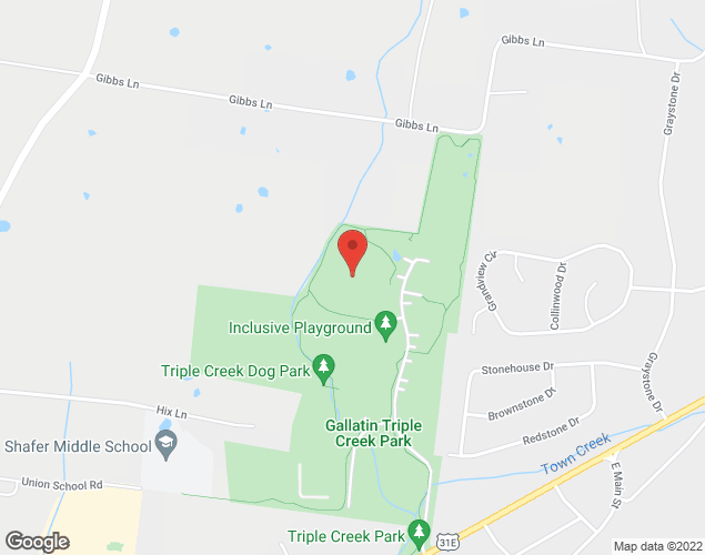 Map showing location at 255 Champion Drive, Gallatin, TN