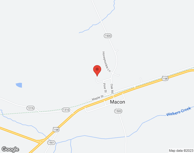 Map showing location at 144 Cedar Street, Macon, NC