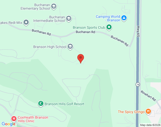 Map showing location at 935 Buchanan Road, Branson, MO