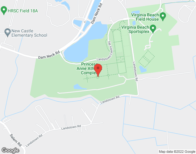 Map showing location at 4001 Dam Neck Road, Virginia Beach, VA