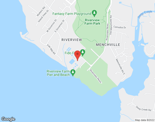 Map showing location at 105 City Farm Road, Newport News, VA