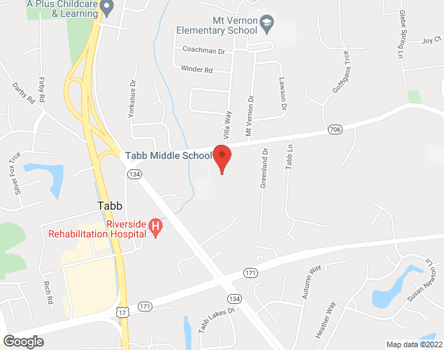Map showing location at 300 Yorktown Road, Yorktown, VA