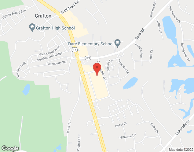 Map showing location at 5314 George Washington Mem Hwy, Yorktown, VA