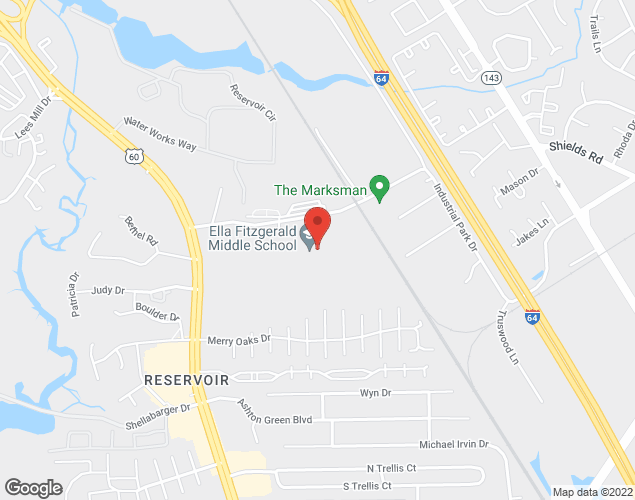 Map showing location at 432 Industrial Park Drive, Newport News, VA