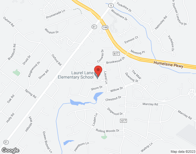 Map showing location at 112 Laurel Lane, Williamsburg, VA