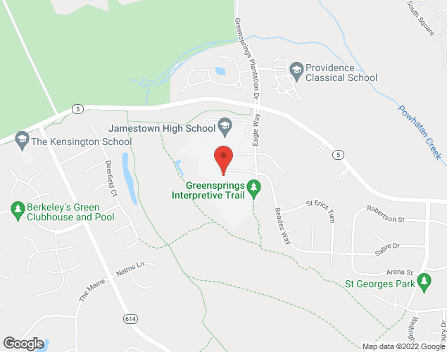 Map showing location at 3751 John Tyler Hwy, Williamsburg, VA