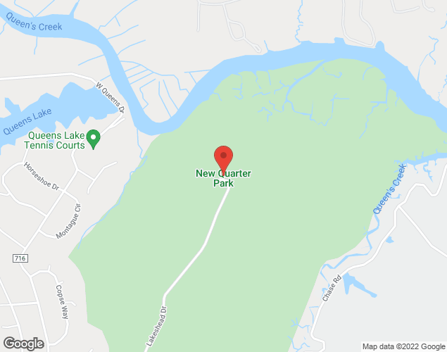 Map showing location at 1000 Lakeshead Drive, Williamsburg, VA
