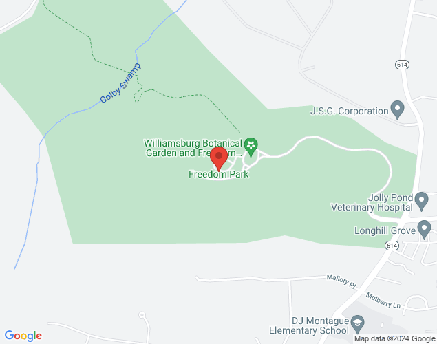 Map showing location at 5537 Centerville Road, Williamsburg, VA