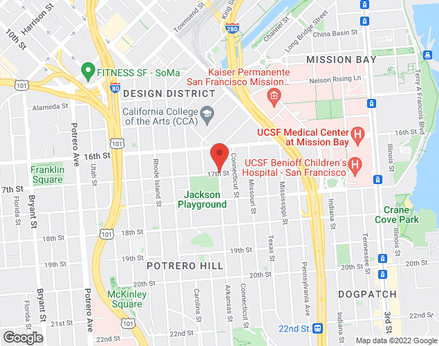 Map showing location at , , 
