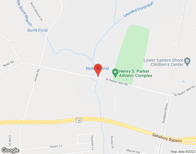 Map showing location at 711 Naylor Mill Road, Salisbury, MD