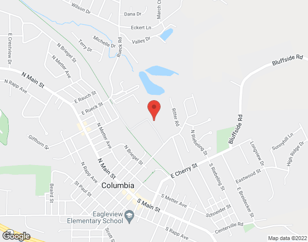 Map showing location at 375 East Locust St, Columbia, IL