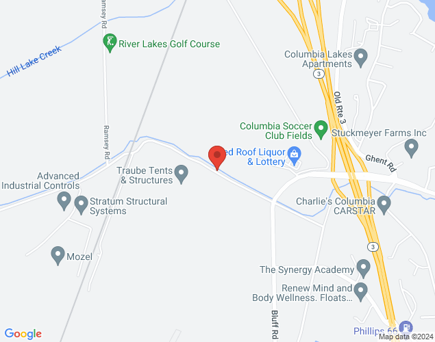 Map showing location at 420 DD Road, Columbia, IL