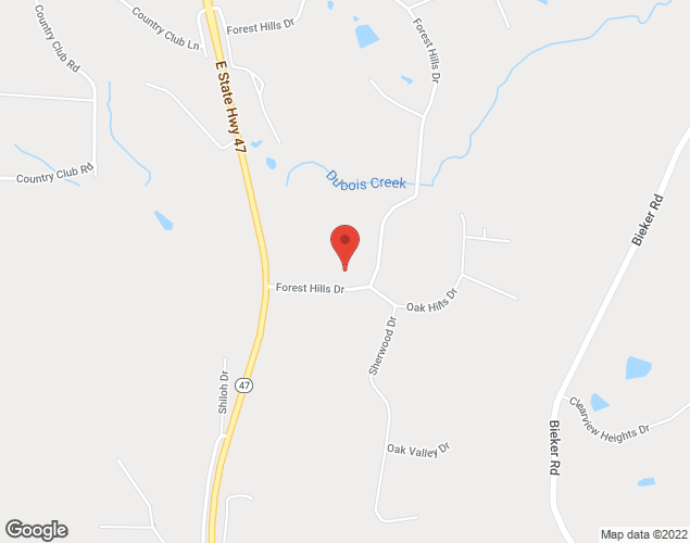 Map showing location at , , 