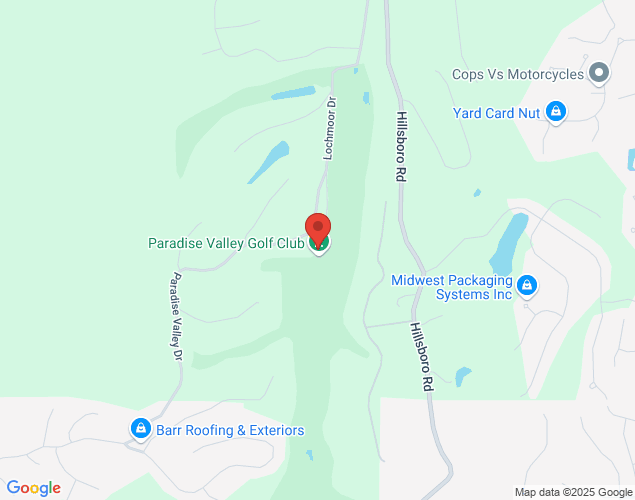 Map showing location at 1055 Lochmoor Drive, High Ridge, MO