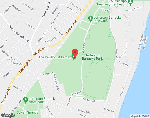 Map showing location at 305 Gregg Road, St. Louis, MO