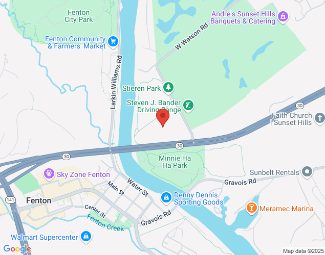 Map showing location at 13555 W Watson Rd, St. Louis, MO