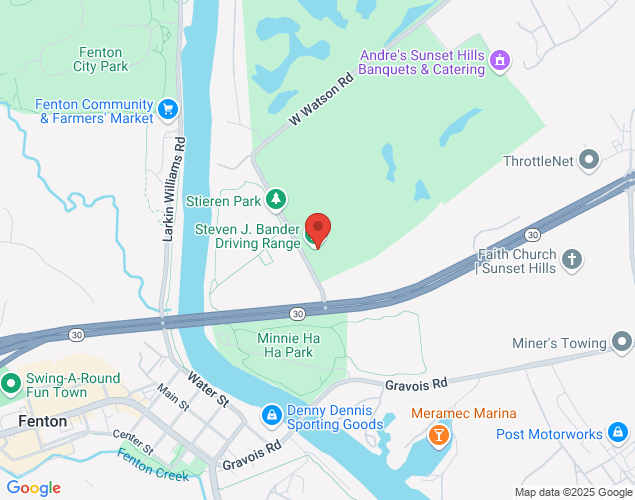 Map showing location at 13550 W Watson Rd, Sappington, MO