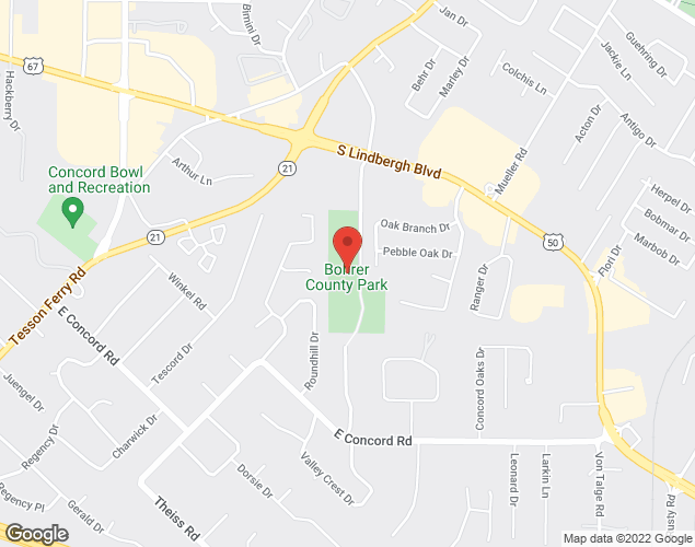 Map showing location at 5705 South Lindbergh, St. Louis, MO