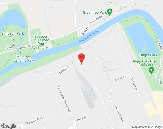 Map showing location at 2300 Hitzert Court, Fenton, MO