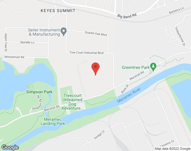 Map showing location at 3717 Tree Court Industrial Blvd, St. Louis, MO