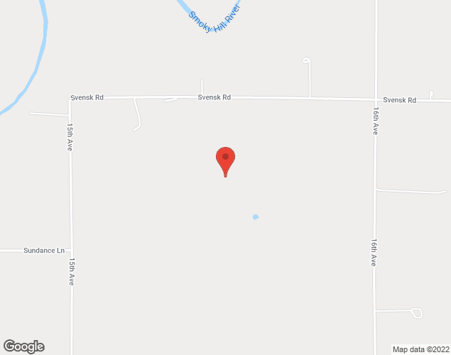 Map showing location at 1541 Svensk Road, Lindsborg, KS