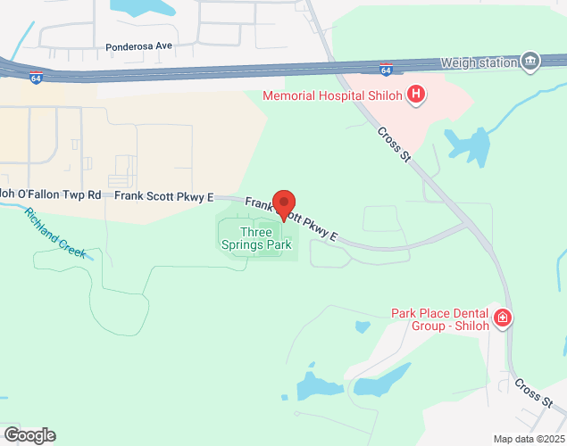 Map showing location at 2250 Frank Scott Parkway, Shiloh, IL