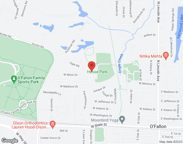 Map showing location at 810 N. Madison, O'Fallon, IL