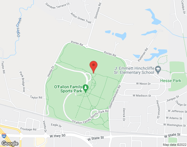 Map showing location at 301 Obernuefemann Rd., O'Fallon, IL