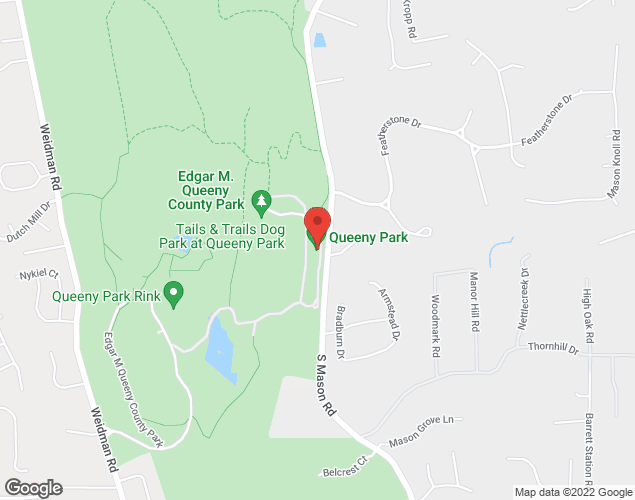 Map showing location at 1675 South Mason Road, St. Louis, MO