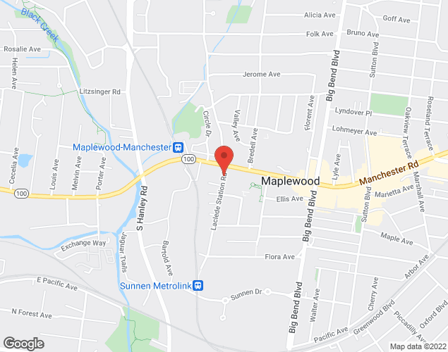 Map showing location at Laclede Station Road, Maplewood, MO