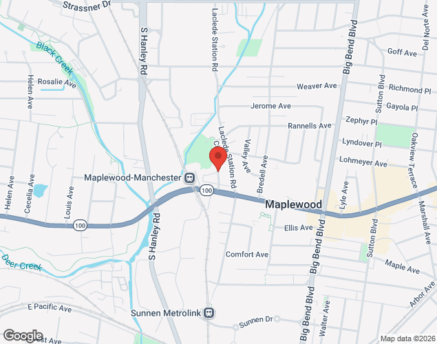 Map showing location at Circle Dr & Westpoint Dr,, Maplewood, MO
