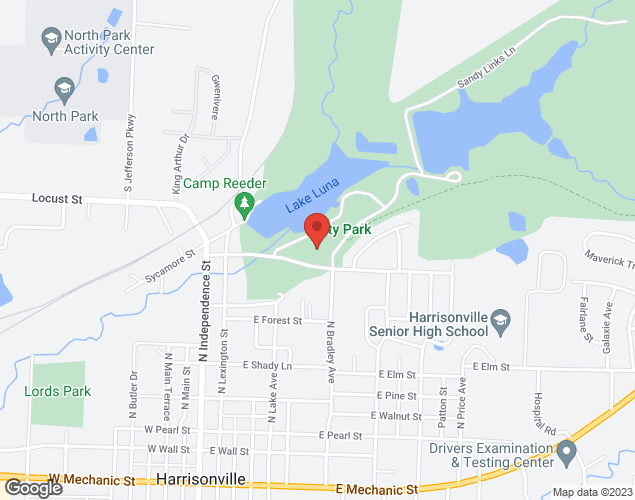 Map showing location at 706 Ash St, Harrisonville, MO