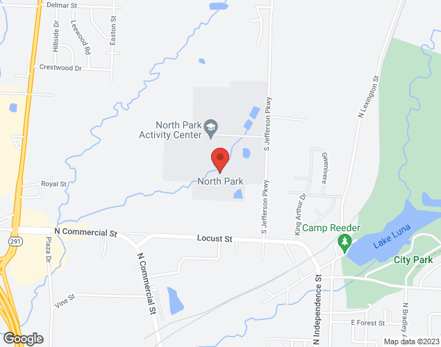 Map showing location at 1500 Jefferson Pkwy, Harrisonville, MO