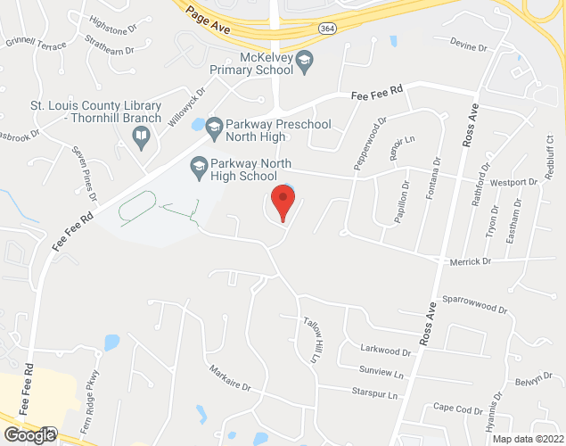 Map showing location at 13725 Marine, St. Louis, MO