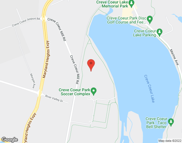 Map showing location at 2350 Creve Coeur Mill Road South, St. Louis, MO