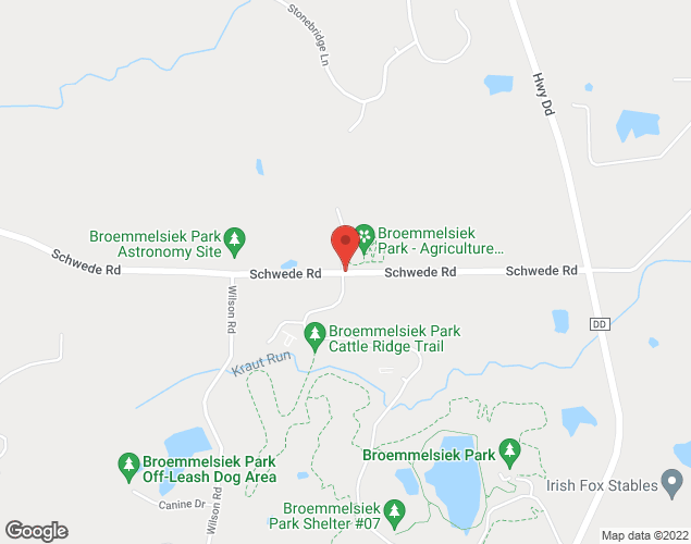 Map showing location at 1615 Schwede Road, Wentzville, MO