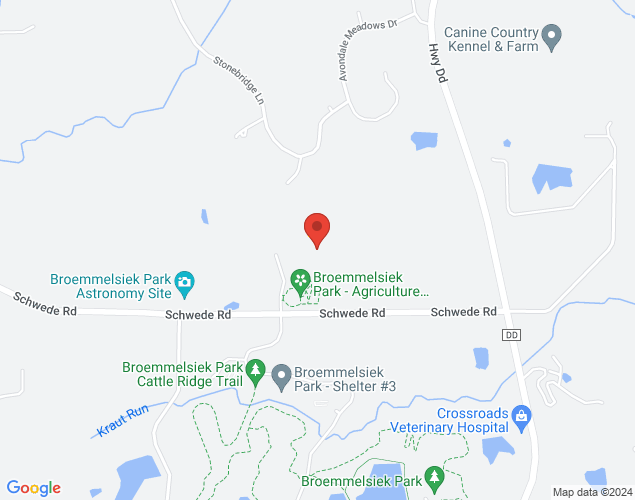 Map showing location at 1757 SCHWEDE RD, Wentzville, MO