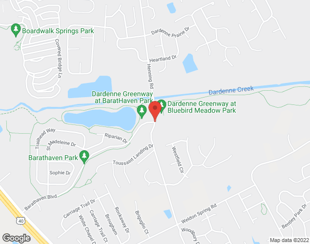 Map showing location at 1668 Henning Rd, Dardenne Prairie, MO