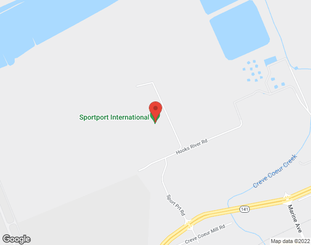 Map showing location at 12525 Sportport Road, Maryland Heights, MO