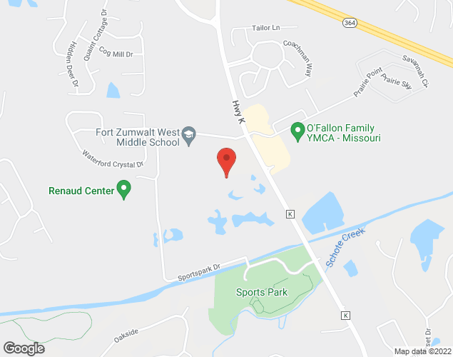 Map showing location at 3465 State Hwy K, O'Fallon, MO