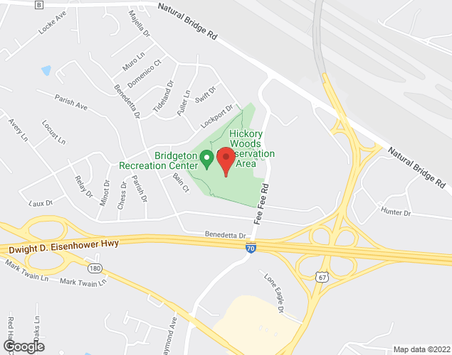 Map showing location at 4201 Fee Fee Road, Bridgeton, MO